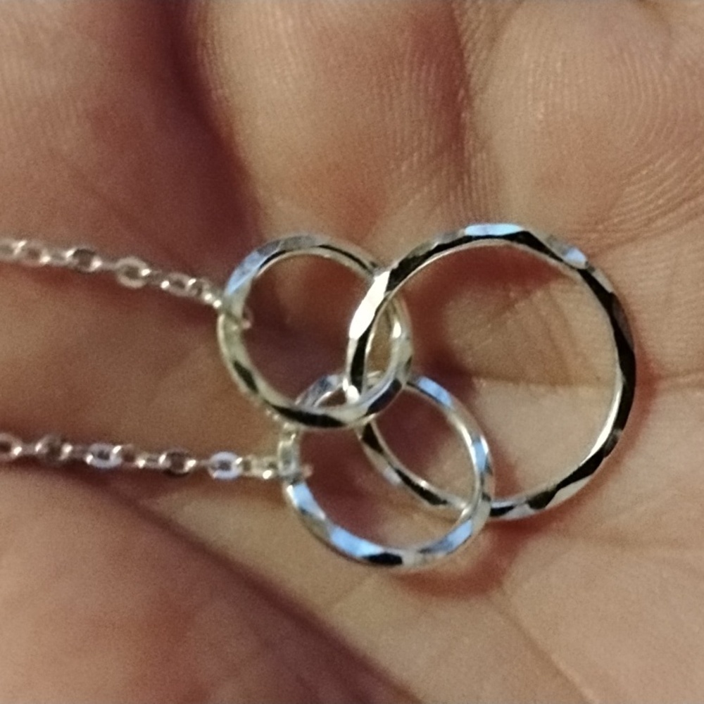 925 Silver Interlocking Necklace - image 4
